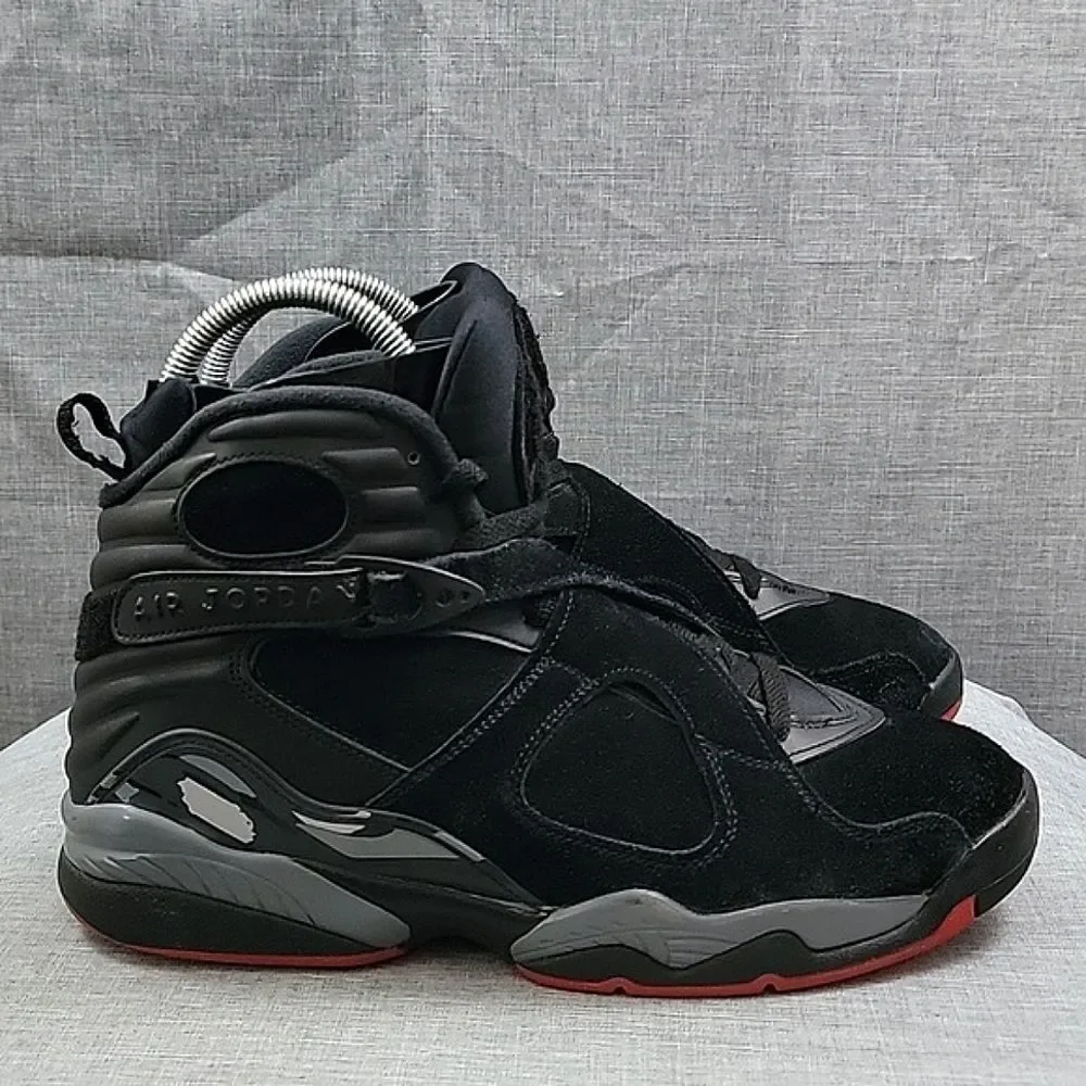 Nike Air Jordan 8 Bred Men's SZ 10 Nike retro Black Cement / Red 305381-022